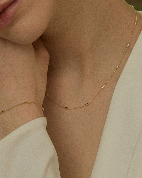 14k simple unique chain necklace